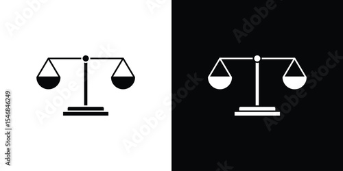 Scales icon of a flat style vector