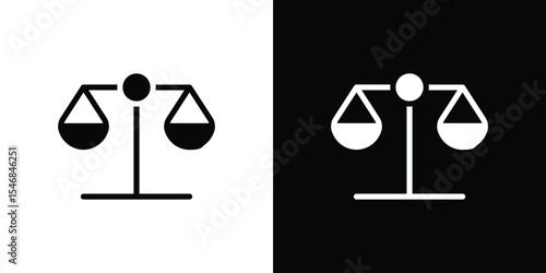 Scales of justice icon of a flat style vector