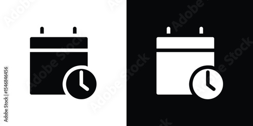 Schedule icon of a flat style vector