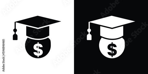 Scholarship icon of a flat style vector