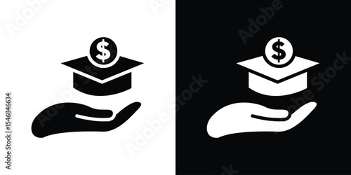 School fees icon of a flat style vector