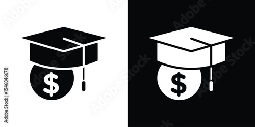 School fees icon of a flat style vector