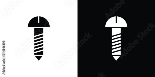 Screw icon of a flat style vector