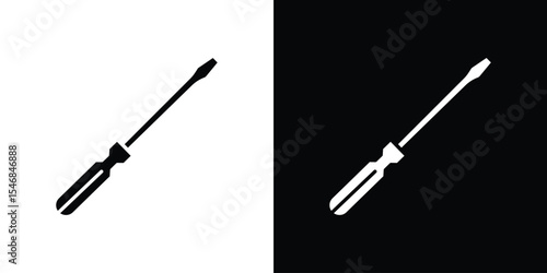 Screwdriver icon of a flat style vector