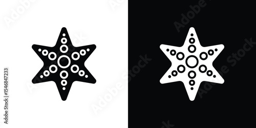 Sea star icon of a flat style vector