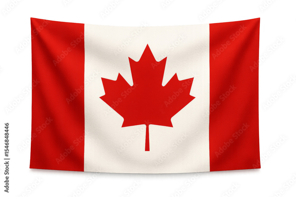 Canadian flag hanging with transparent background Canadian flag hanging with transparent background