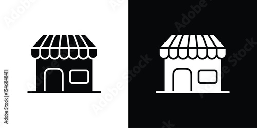Shop icon of a flat style vector
