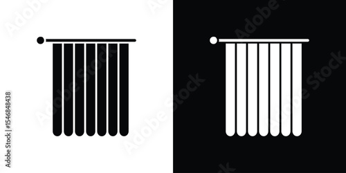 Shower curtain icon of a flat style vector