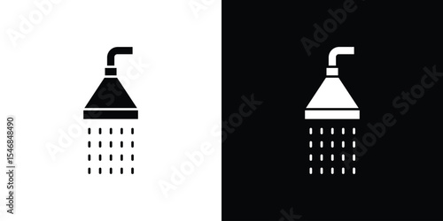 Shower down icon of a flat style vector