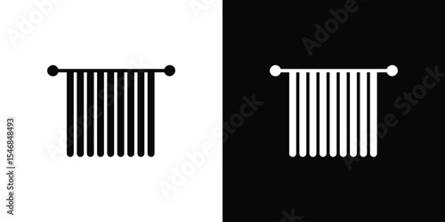 Shower curtain icon of a flat style vector