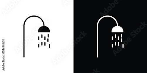 Shower place icon of a flat style vector