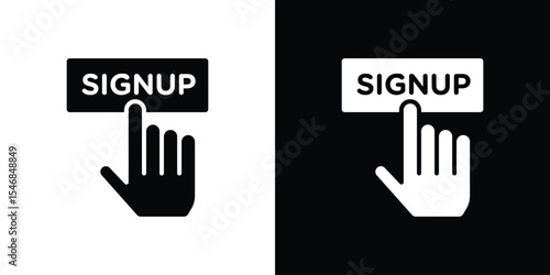 Sign up icon of a flat style vector