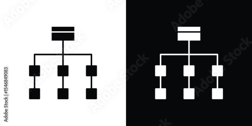 Sitemap icon of a flat style vector