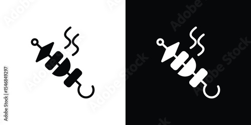 Skewer icon of a flat style vector