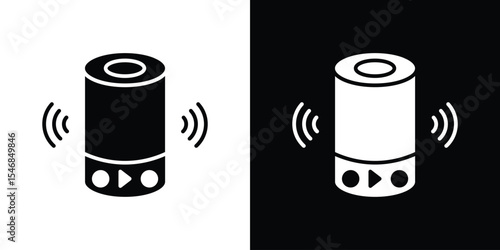 Smart speaker icon of a flat style vector