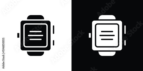 Smart watch icon of a flat style vector
