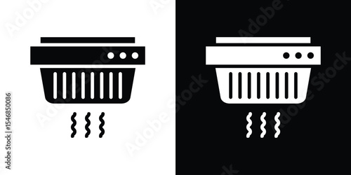 Smoke detector icon of a flat style vector