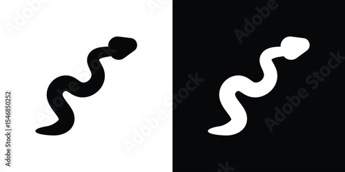 Snake icon of a flat style vector