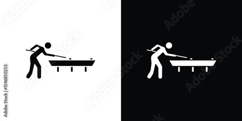 Snooker icon of a flat style vector
