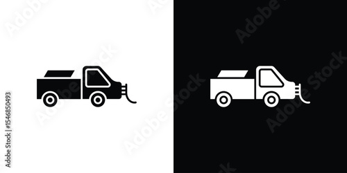 Snowplow icon of a flat style vector