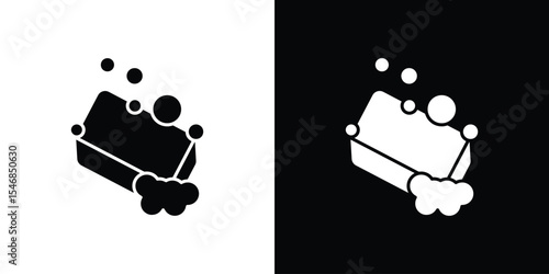 Soap bar icon of a flat style vector