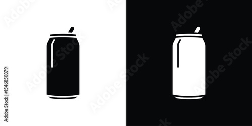 Soda can icon of a flat style vector