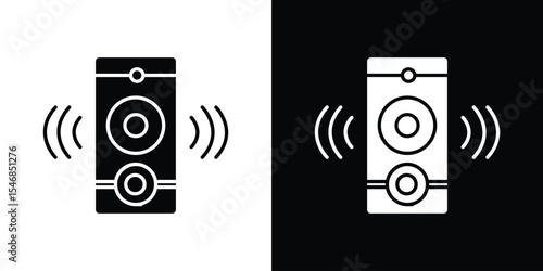 Soundbox icon of a flat style vector