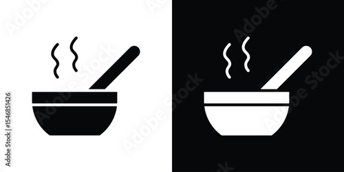 Soup icon of a flat style vector