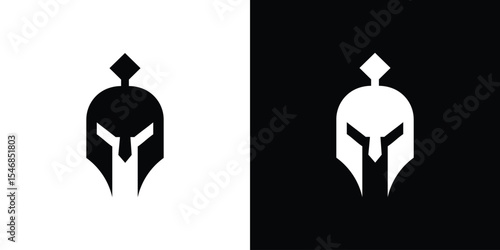 Spartan Helmet icon of a flat style vector