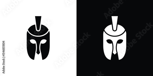 Spartan Helmet icon of a flat style vector