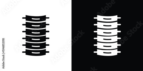 Spinal column icon of a flat style vector