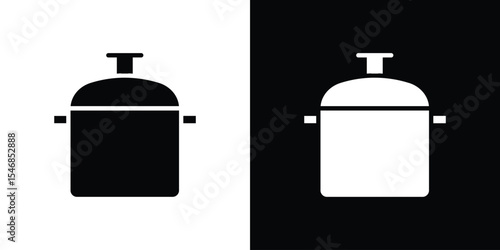 Stew pot icon of a flat style vector