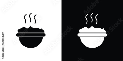 Stew icon of a flat style vector