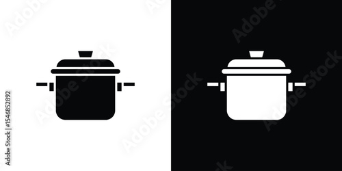 Stew pot icon of a flat style vector