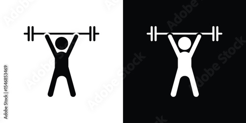Strength training icon of a flat style vector