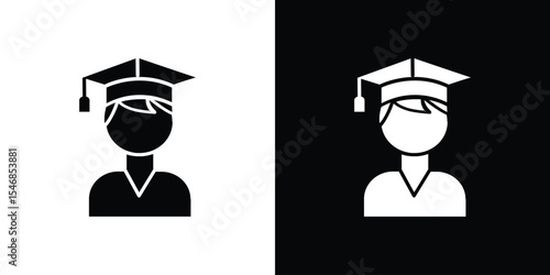 Student icon of a flat style vector
