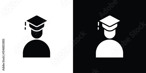 Student icon of a flat style vector