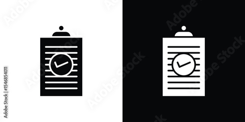 Summary icon of a flat style vector