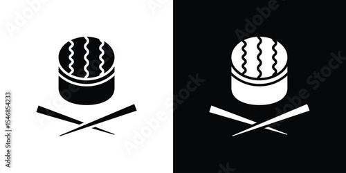 Sushi icon of a flat style vector