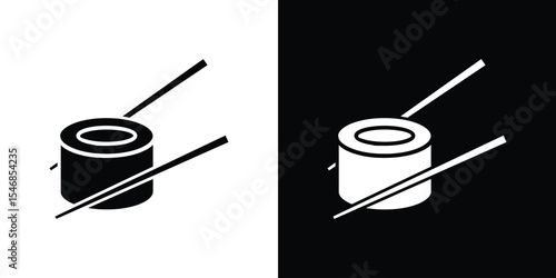 Sushi icon of a flat style vector