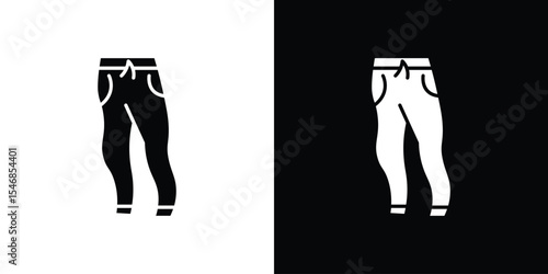 Sweatpants icon of a flat style vector