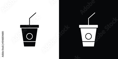 Swoosh Cup icon of a flat style vector