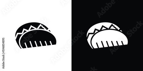 Taco icon of a flat style vector