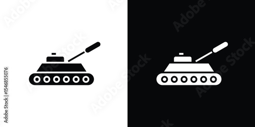 Tank icon of a flat style vector