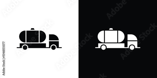 Tank truck icon of a flat style vector
