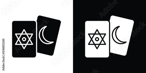 Tarot icon of a flat style vector