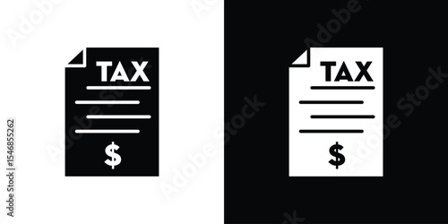 Tax icon of a flat style vector
