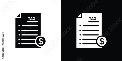 Tax icon of a flat style vector