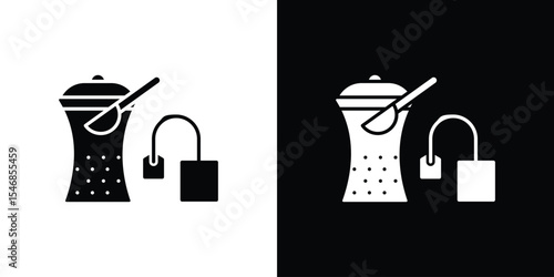 Tea infuser icon of a flat style vector