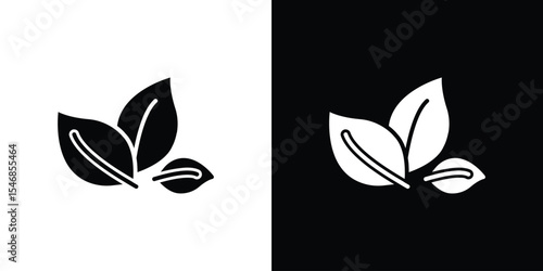 Tea leaves icon of a flat style vector
